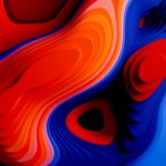 Abstract, colorful, layered background.