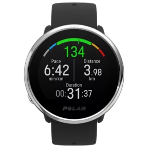 Polar Ignite, Fitnessuhr, Schwarz-Silber